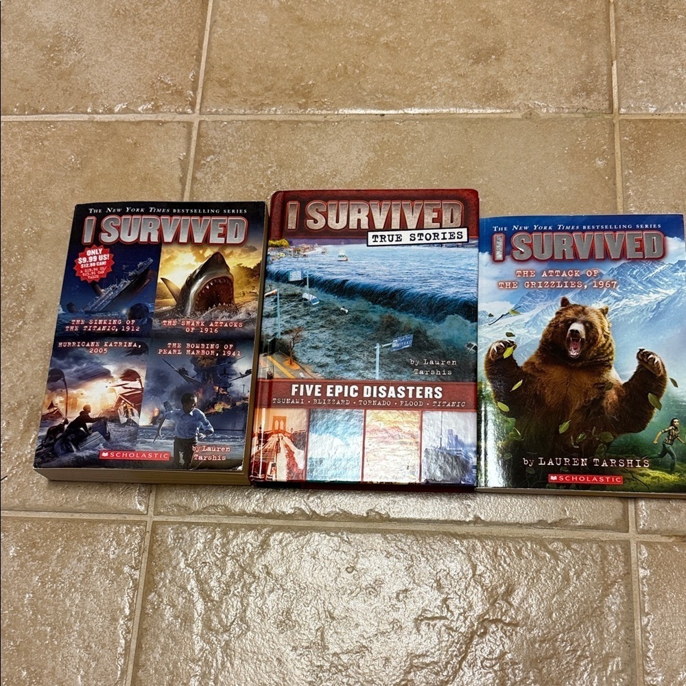Scholastic books I survived books bundle of 10 stories in 3 books new!